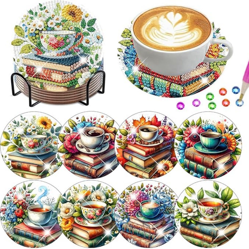 Graph Paper Pad - 8 piezas/Posavasos de arte de diamante