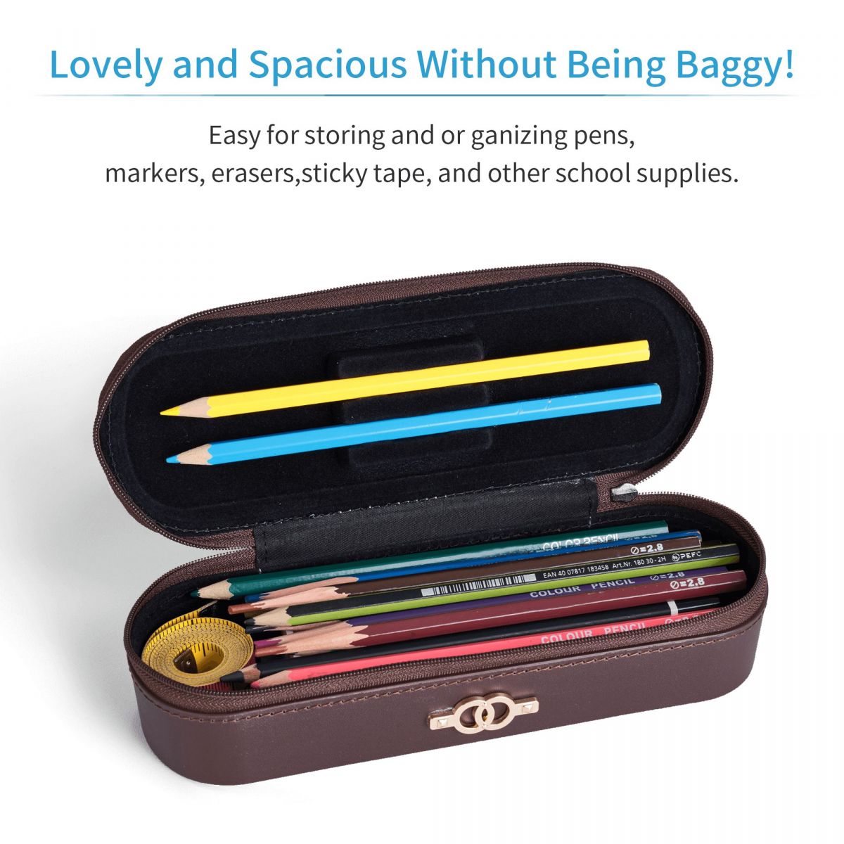 Estuche de Lápices de Cuero de - Stationery Office Supply Store reseña y precio